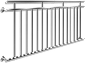 Francuski balkon ZOE, 225x90cm, srebrna Monzana