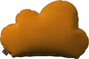 Poduszka Soft Cloud kolor żółty tkanina połyskliwa, welwetowa