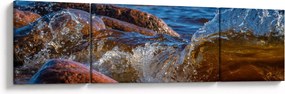 Szczegółowy obraz - woda między kamieniami (170x50 cm)