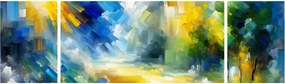 Obraz - Abstrakcyjny słoneczny dzień (170x50 cm)