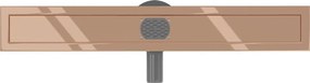 Mexen Flat 360° korpus do odpływu liniowego obrotowy 60 cm, różowe złoto - 1640060