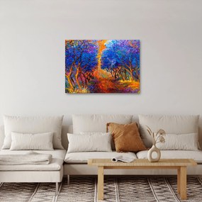 Obraz - Jesienne korony drzew, nowoczesny impresjonizm (70x50 cm)