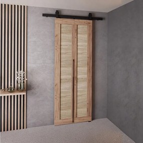 Drzwi Przesuwne QUDIO M1 Dąb Craft Złoty + Dąb Sonoma 60