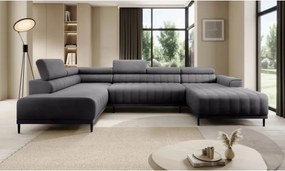 Narożnik CALDO XL Lewostronny z funkcją spania wolnostojący w tkaninie RUN AGAIN 90 WERSAL