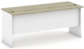 Biurko proste MIRELLI, długość 1800 mm, biały/dąb sonoma