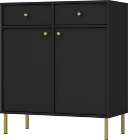 Komoda TORINO - Grafit / Wysokość 95 cm / 84 cm / 2 szuflady