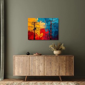 Obraz na szkle - Abstrakcyjne linie elektryczne (70x50 cm)
