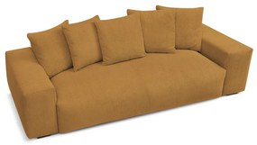 Musztardowa sztruksowa sofa 280 cm Voltaire – Bobochic Paris