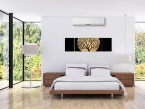 Obraz – Drzewo w złotej pełni księżyca I. (170x50 cm)