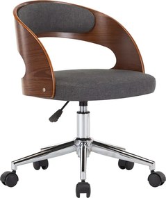 Szary minimalistyczny fotel biurowy retro W6-P80