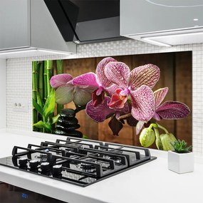 Panel Kuchenny Egzotyczny Duet: Kwiaty I Bambus