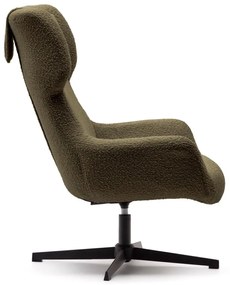 Ciemnozielony fotel Zalina – Kave Home