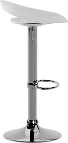 Glen - Biały stołek polipropylenowy - zestaw 2 szt.