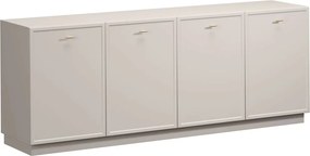 Komoda Lorini 200 cm czterodrzwiowa - kaszmir / złote uchwyty T-bar