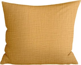Muślinowa poszewka na poduszkę MUSSARI 45x45 cm, musztardowy