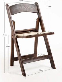 Pakiet 4 skadanych krzese Gala z poduszk z efektem drewna