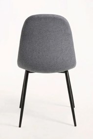 Zestaw 4 Krzese Teok Black Tkanina