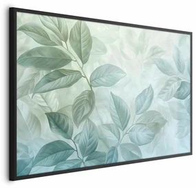 Plakat Miętowe liście 42x29,7 cm z ramą czarną bez marginesu ARTGEIST B