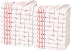 ARÔME HOME Ścierka kuchenna czerwony, 50 x 70 cm, zestaw 20 szt.