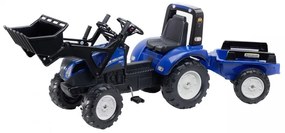 New holland traktor na pedały z przyczepą i łyżką falk