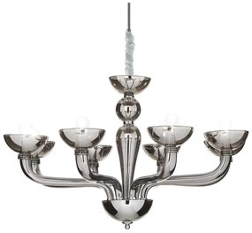 Ideal Lux - Żyrandol na łańcuchu CASANOVA 8xE14/40W/230V śr. 88 cm szary