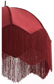 Bordowa lampa wisząca z tekstylnym kloszem ø 60 cm Malacia – Light &amp; Living