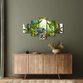 Obraz - Wesołe zwierzątka (125x70 cm)