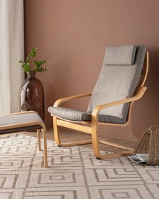 Poduszka na fotel Poäng II kolor beżowy tkanina strukturalna