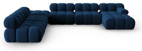 Niebieska aksamitna sofa 379 cm Bellis – Micadoni Home