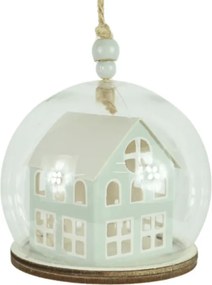 Ozdoba świąteczna TINNY HOUSE 8 cm, jasnozielona