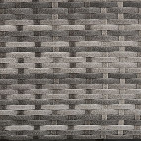 Outsunny Rattan sofa zewnętrzny trzyosobowa ogród sofa wypoczynkowa z poduszkami stal szary