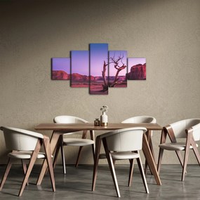 Obraz drzewa w pobliżu czerwonych skał (125x70 cm)