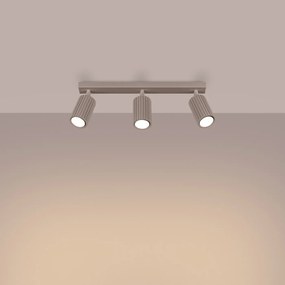 Listwa oświetleniowa 3-punktowa KARBON 3L taupe ryflowana SOLLUX  LIGHTING