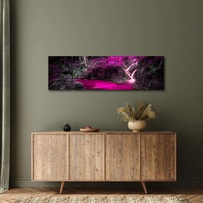 Obraz - Różowy las (170x50 cm)