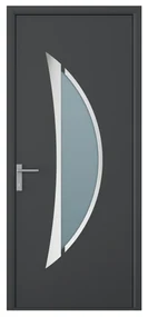 Drzwi zewnętrzne z antracytowego aluminium wys. 218 x szer. 96 cm - lewe - DATELO