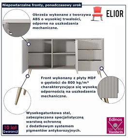 Beżowa nowoczesna komoda na nóżkach  K3-P71