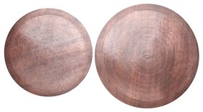 Miedziane metalowe okrągłe stoliki zestaw 2 szt. ø 75 cm Talca – Light &amp; Living