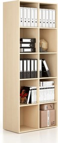 Regał FRAME, wysoki, 2 kolumny, 2162 x 872 x 450 mm, brzoza