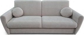 Jasnoszara sofa typu wersalka z poduszkami G7-K53