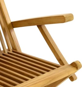 DIVERO Zestaw 4 składanych krzeseł ogrodowych z drewna tekowego