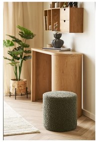 Zielony puf z materiału bouclé Ejby – House Nordic