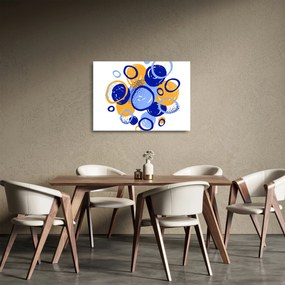 Obraz na szkle - Jasny motyw z kółkami (70x50 cm)