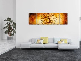 Naturalny abstrakcyjny obraz drzewa (170x50 cm)