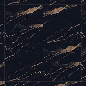 Mexen Fossil Black gres szkliwiony rekt. G1, płytka podłogowo-ścienna 120 x 60 cm, wysoki połysk - TL213-120-060-00