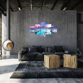 Obraz - Błękitna laguna na Islandii (125x70 cm)