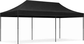 Pawilon ogrodowy 6x3 m czarny FGC1 - namiot eventowy automatyczny, regulowana wysokość