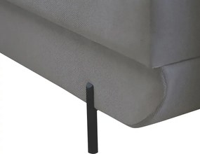 MEGA OKAZJA Narożnik - U z funkcją spania sprężyny faliste SAMSON CZARNY Tkanina DOT100 Czarny