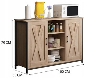 Szafka boczna z otwartymi półkami komoda