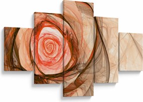 Obraz - Abstrakcyjny róż z białym tłem (125x70 cm)
