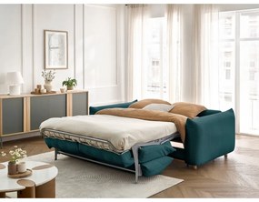 Niebieska rozkładana sofa 214 cm Ernest – Bobochic Paris